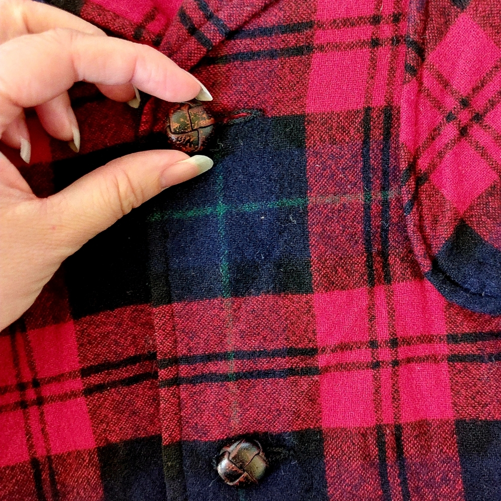 Pendleton Wool Plaid Jacket Small Shacket Midcent… - image 4